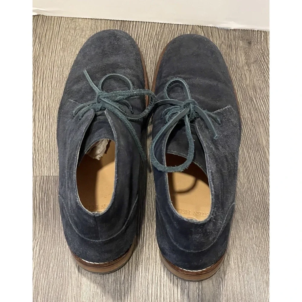 Austen Heller Shoes Chukka Men's Size 9 Blue Suede Leather‎ Lace Up Boots